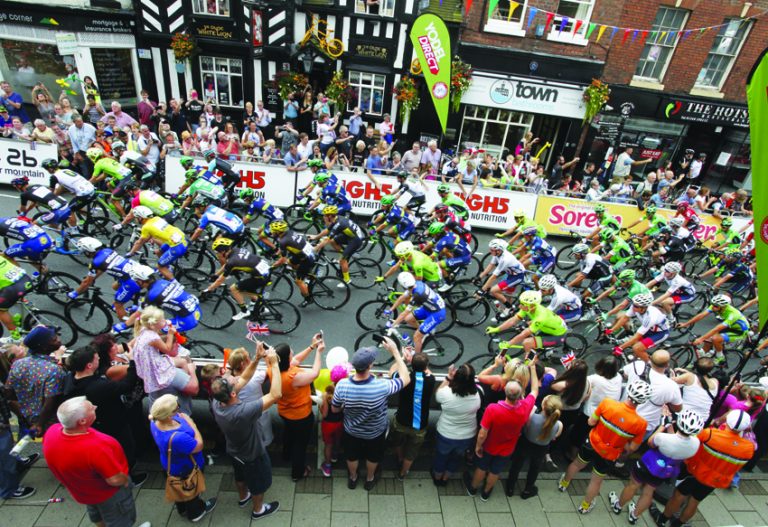 Cyclists in Congleton High Street back in 2016.