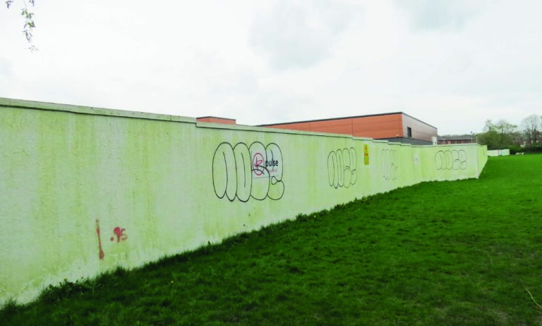 Congleton Leisure Centre fence.